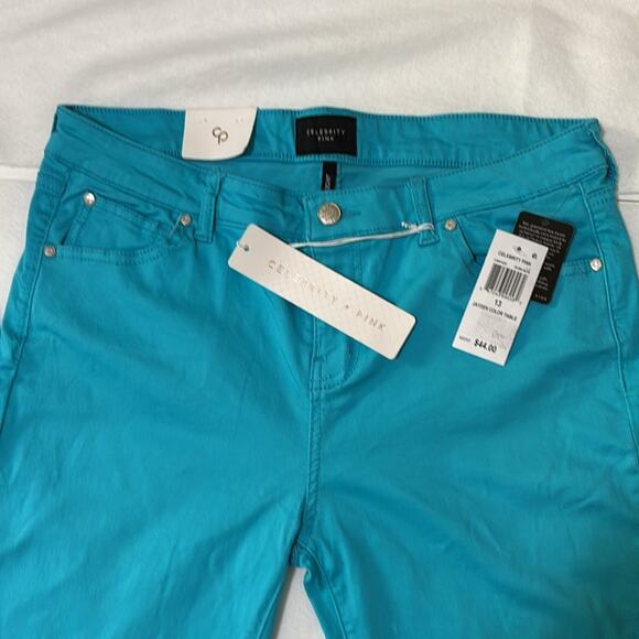 Celebrity Pink Jayden Skinny Pant Junior’s Size 13 Blue New - Picture 2 of 8